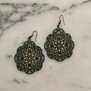 Bundle 5/$15 🛍 copper and turquoise colored earrings